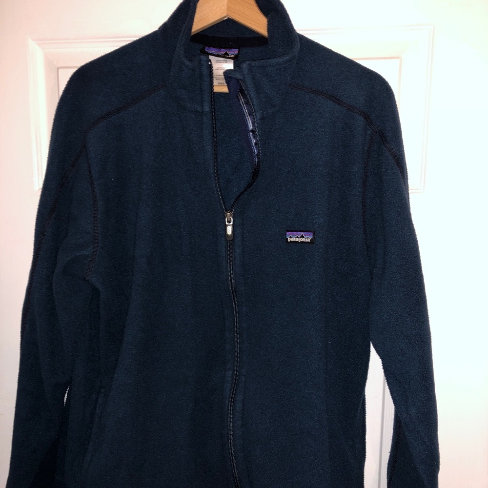 Navy Blue Patagonia Fleece zip jacket sz. L